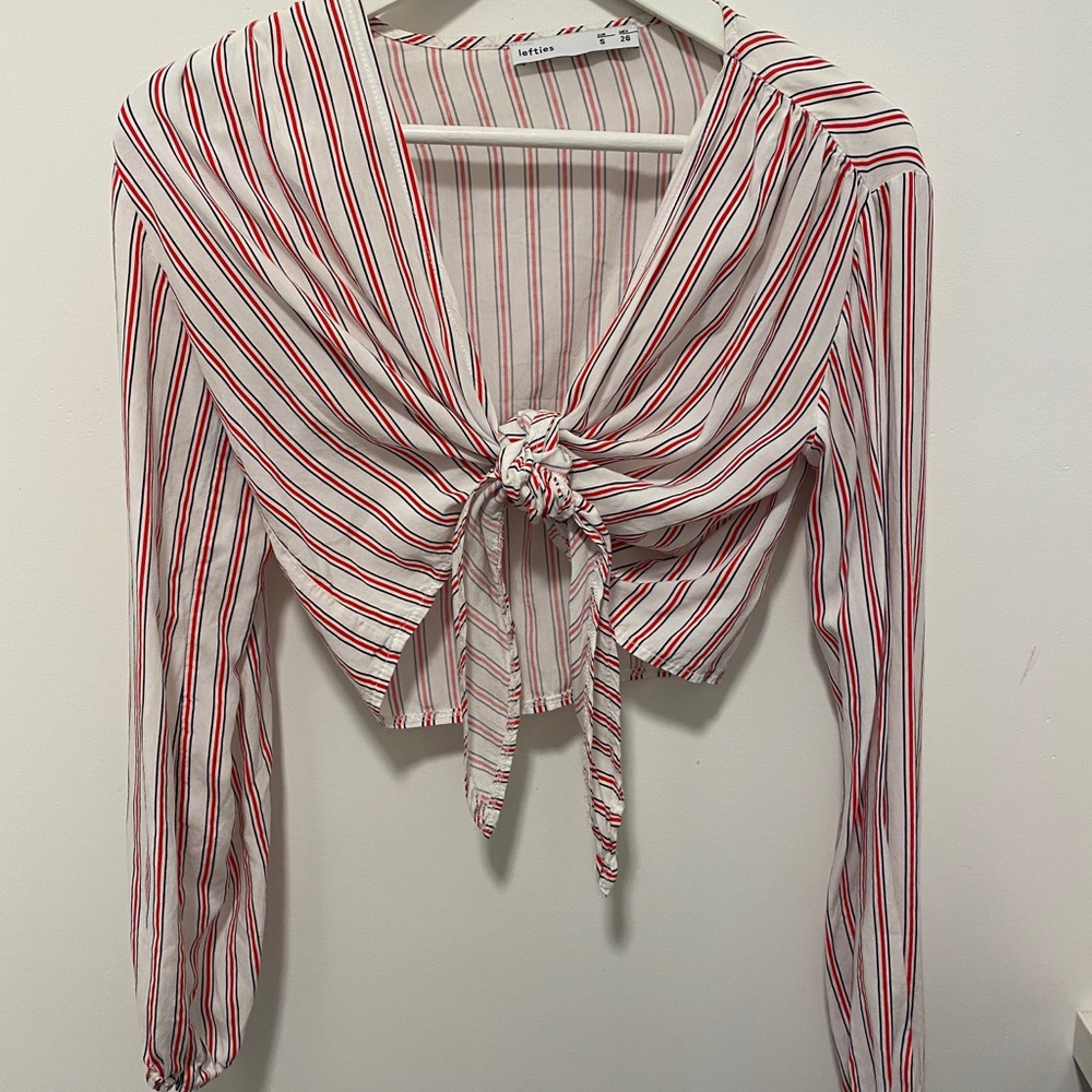 Lefties Stripe Crop Top - Size Small